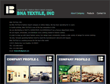 Tablet Screenshot of bnatextileinc.com